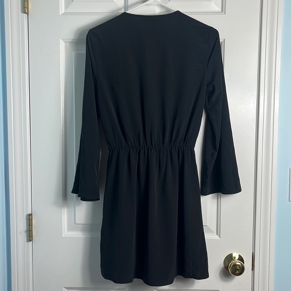 Topshop Tiffany Knot Mini Dress Black LBD Size 4 - Picture 4 of 12